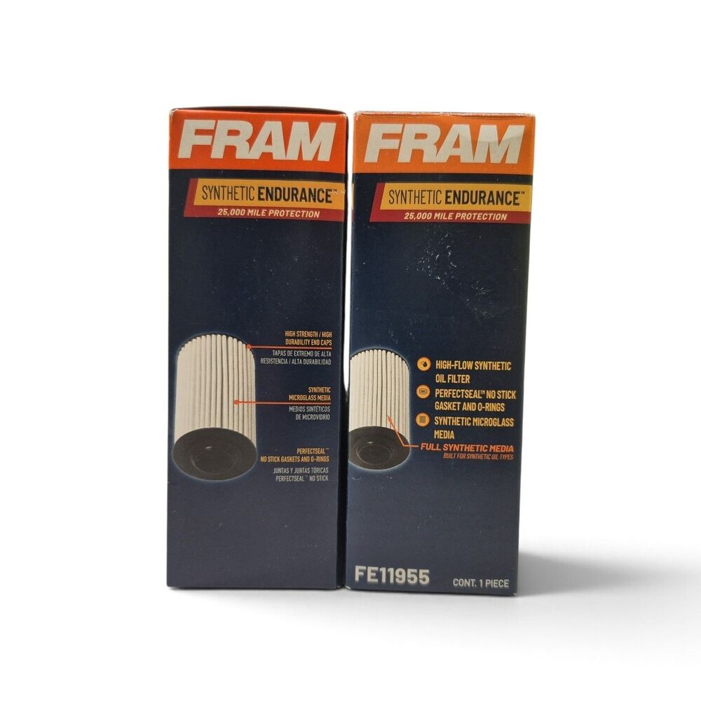 Two Fram FE11955 Synthetic Endurance Oil Filters